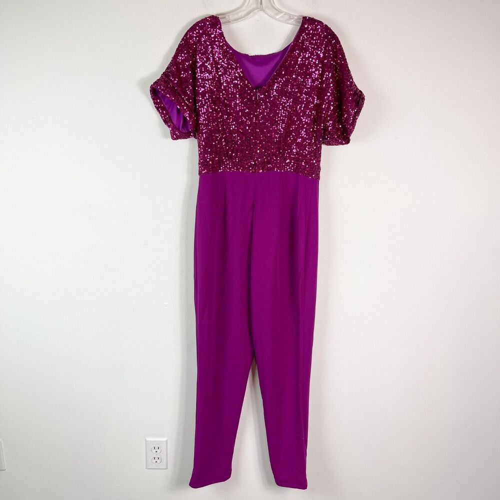 Alexia Admor NWOT Pink Sadie Sequin Top Jumpsuit Size M - Picture 3 of 7
